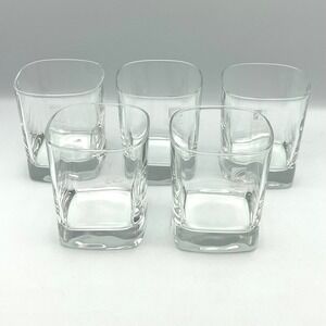 Luigi Bormioli Strauss Square Whiskey Glasses Set of 5 Light & Music Italy